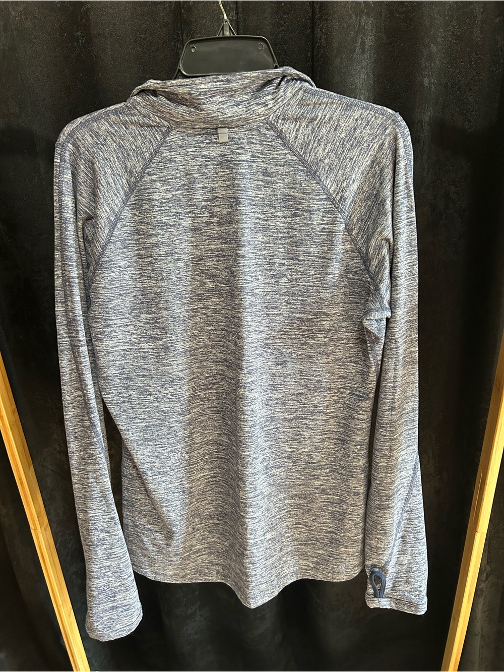 Nike Women's Heathered Navy Blue Quarter-Zip Pullover - Picture 3 of 4